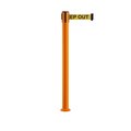 Montour Line Stanchion Belt Barrier Fixed Base Orange Post 11ft.Danger... Belt MSX630F-OR-DANGEYB-110